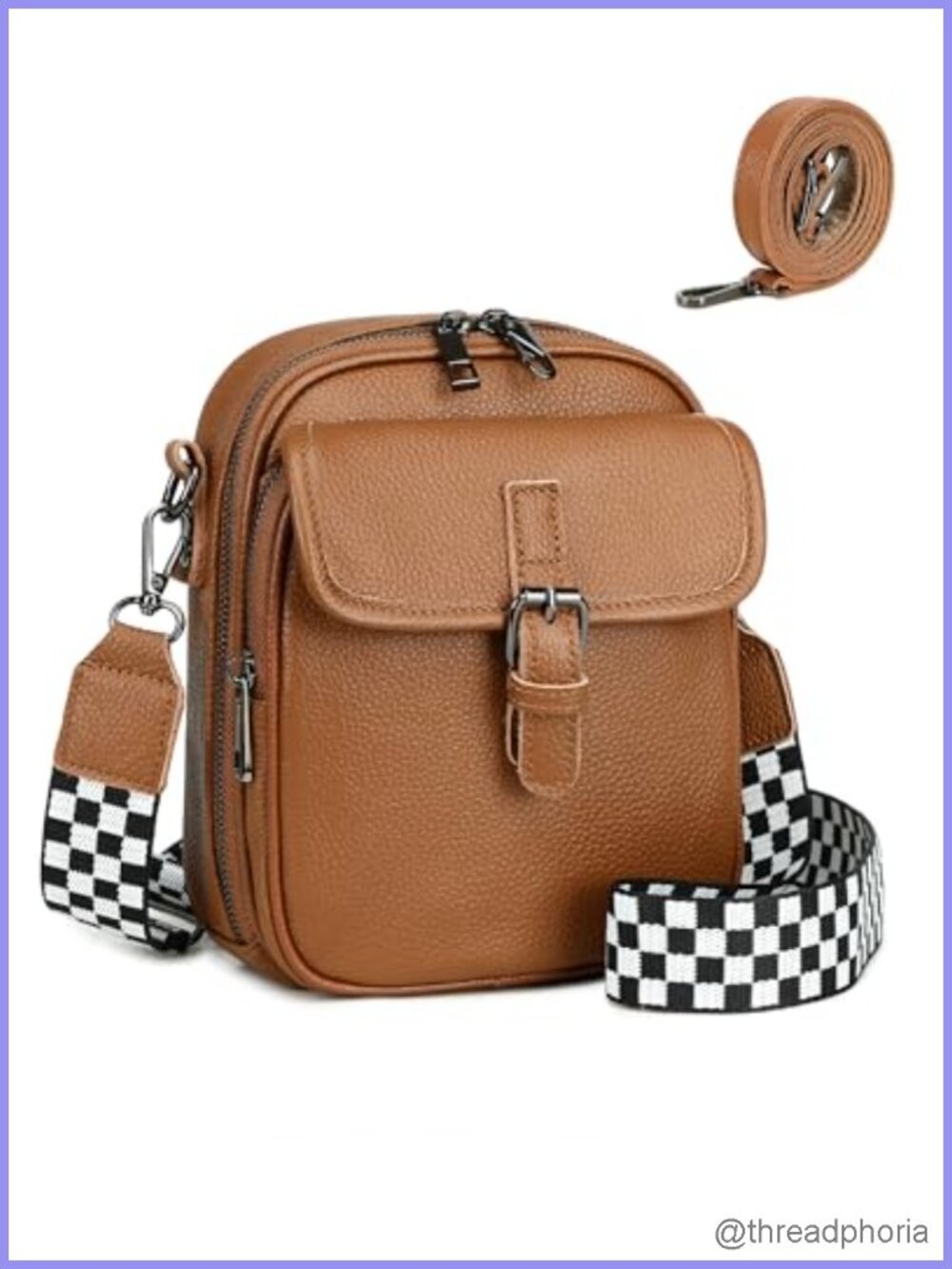 Genuine Leather RFID Blocking Crossbody Bag Anti Theft Small Shoulder Purse